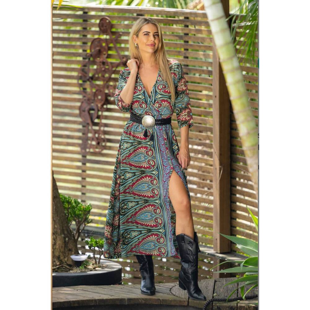 NEW CIENNA harriet split dress in blue